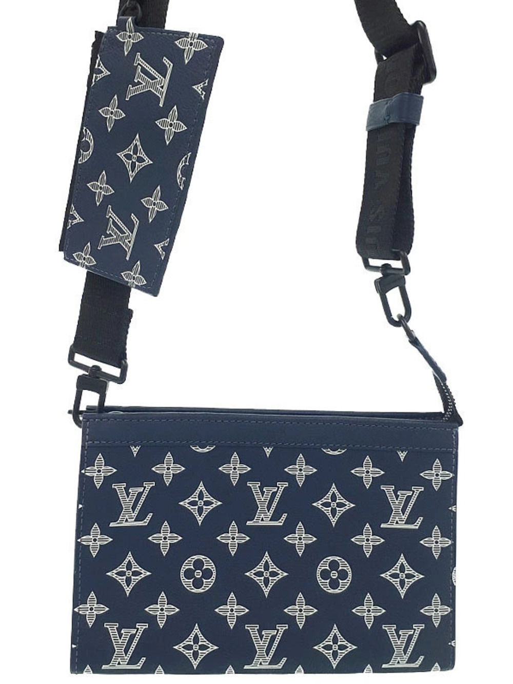 Louis Vuitton Monogram Shadow Black Gaston Wearable Wallet Shoulder Bag